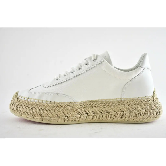 Christian Louboutin Espasneak Flat White Bianco Platform Espadrille Sneaker 40 - Picture 8 of 11